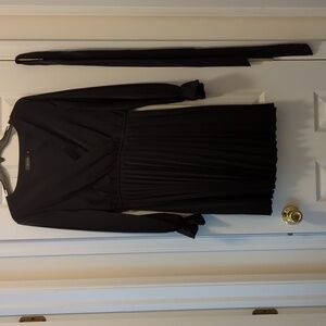 Long sleeved black dress